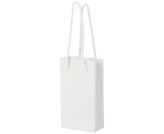 Handgemaakte 170 g/m2 integra papieren tas van met PP woven handgrepen - 9,5 x 4 x 17 cm Wit - Unbranded 1ZB00801