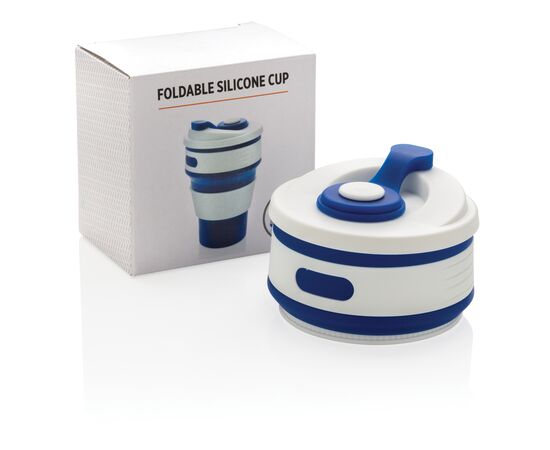 Foldable silicone cup Blue - XD Collection P432.605