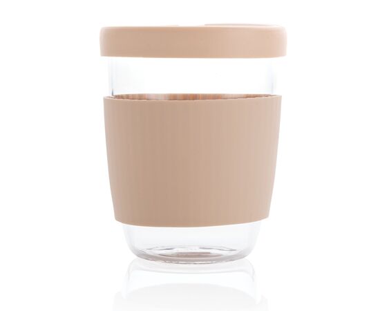 Ukiyo borosilicaat glas met siliconen deksel en sleeve Bruin - Ukiyo P432.709