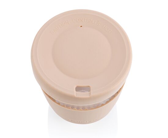 Ukiyo borosilicaat glas met siliconen deksel en sleeve Bruin - Ukiyo P432.709