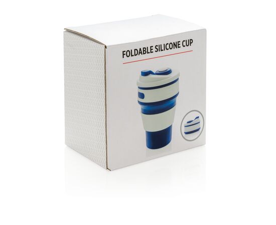 Foldable silicone cup Blue - XD Collection P432.605