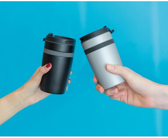 Sierra lekvrije vacuüm geïsoleerde koffiemok Zwart, Grijs - XD Xclusive P432.801