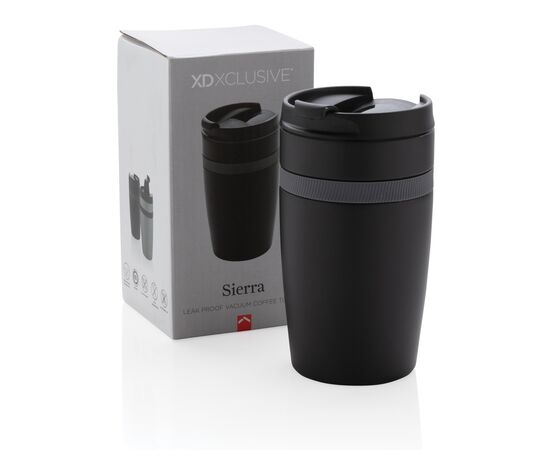 Sierra lekvrije vacuüm geïsoleerde koffiemok Zwart, Grijs - XD Xclusive P432.801