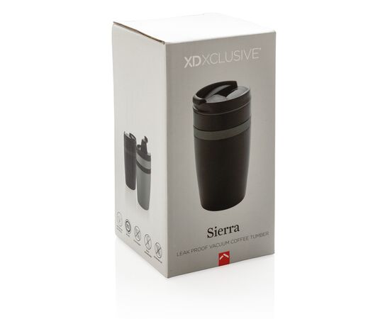 Sierra lekvrije vacuüm geïsoleerde koffiemok Zwart, Grijs - XD Xclusive P432.801