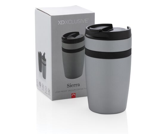 Sierra lekvrije vacuüm geïsoleerde koffiemok Zilver, Zwart - XD Xclusive P432.802
