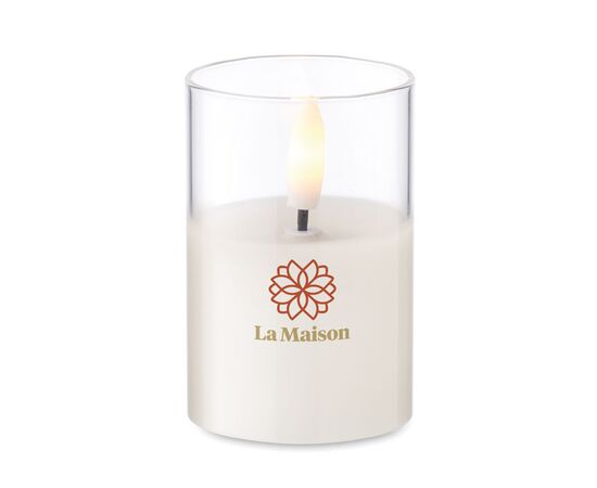 LED wax candle in glass holder - MO2365-06
