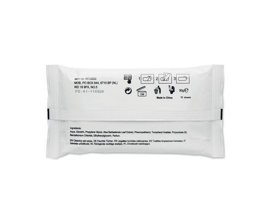 Vochtige verfrissingsdoekjes White -  MO3863-06