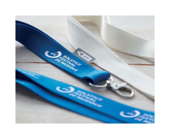 Lanyard in RPET 20 mm Blue -  MO6100-04