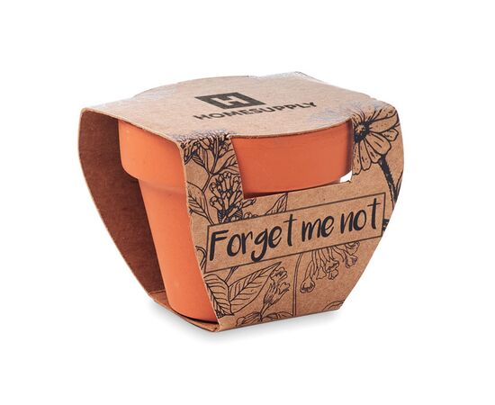 Potje Vergeet-me-nietjes Hout -  MO6146-40