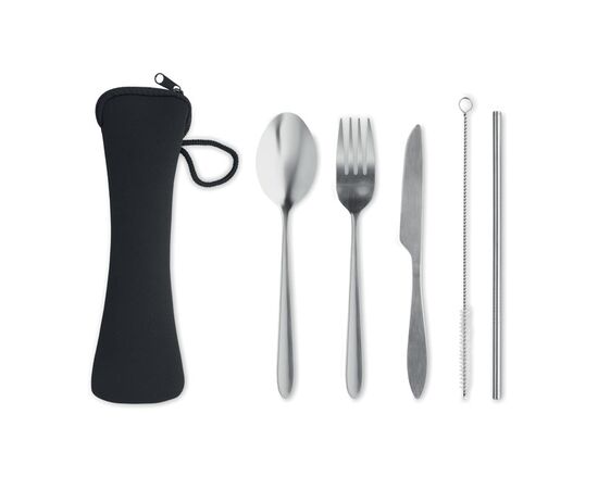Cutlery set stainless steel Black -  MO6149-03