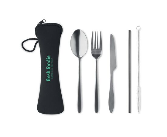 Cutlery set stainless steel Black -  MO6149-03