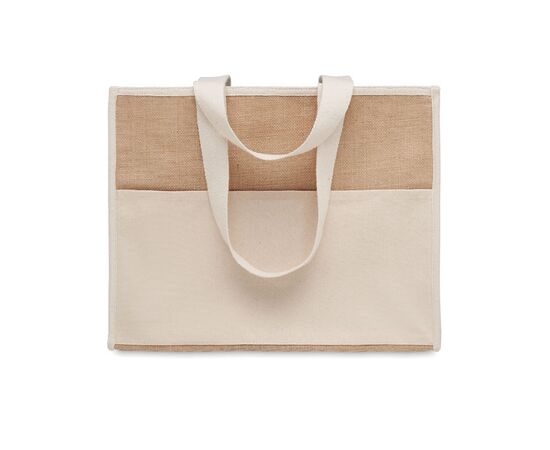 Jute and canvas cooler bag Beige -  MO6160-13