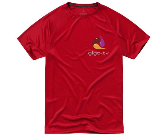 T-shirt cool fit manches courtes homme Niagara Rouge - Elevate Life 39010250