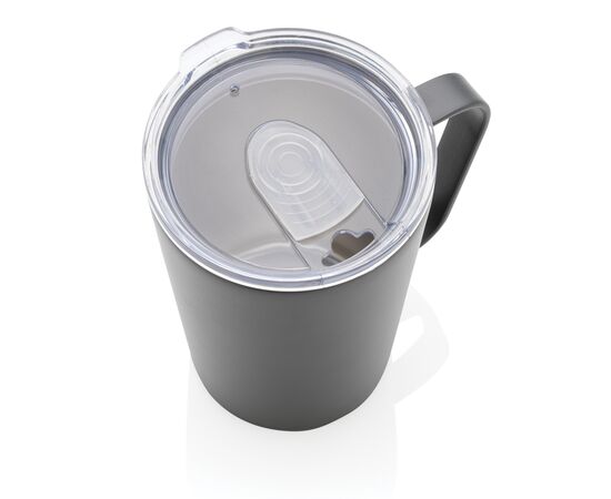 RCS gerecycled roestvrijstalen moderne vacuümmok met deksel Grijs - XD Collection P433.052