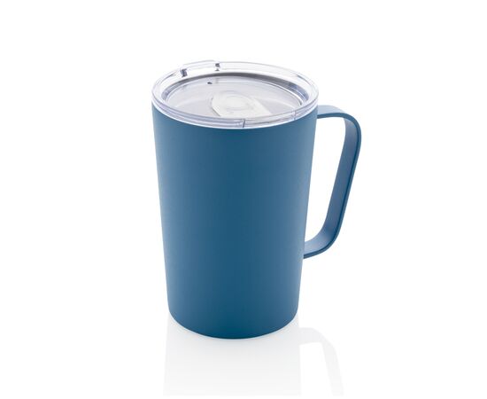 RCS Recycled stainless steel modern vacuum mug with lid Blue - XD Collection P433.055