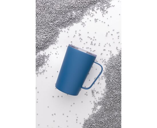 RCS Recycled stainless steel modern vacuum mug with lid Blue - XD Collection P433.055