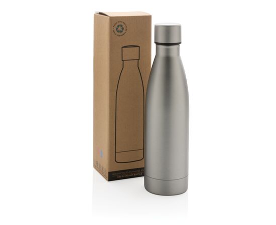 RCS Recycled stainless steel solid vacuum bottle Grey - XD Collection P433.272