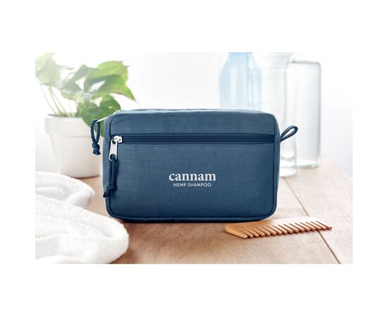 Trousse de toilette en chanvre Bleu -  MO6165-04
