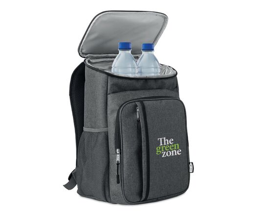 Outdoor cooler bag 600D RPET Black -  MO6167-03