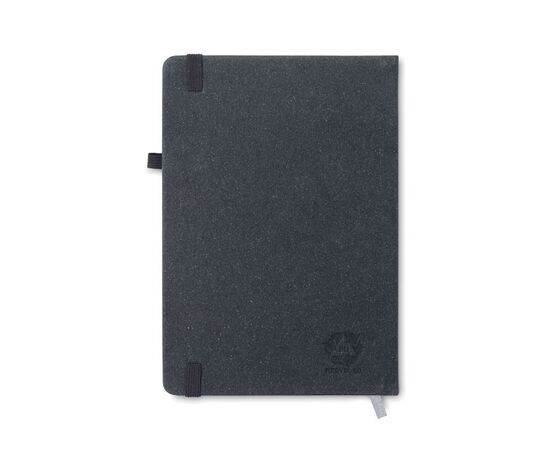 Carnet A5 ligné en PU recyclé Noir -  MO6220-03