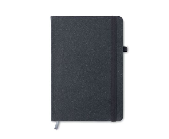 Carnet A5 ligné en PU recyclé Noir -  MO6220-03