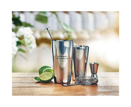 Cocktail set Glanzend zilver -  MO6224-17