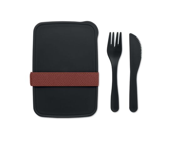 Lunch box with cutlery Black -  MO6254-03