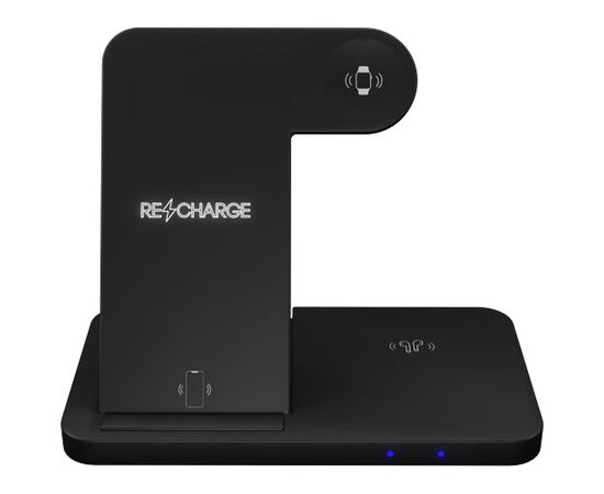 SCX.design W28 3-in-1 wireless charging base with phone stand Noir - SCX.design 1PX13590