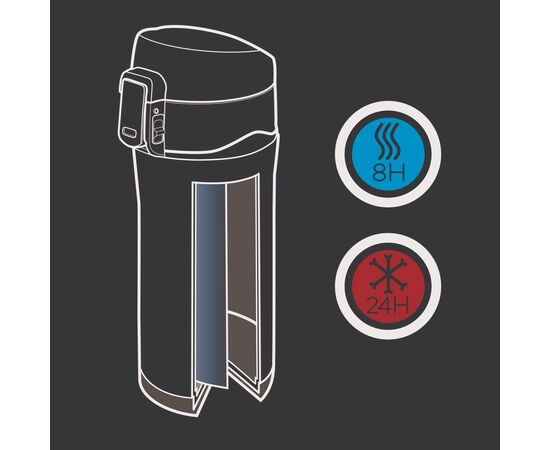 Swiss Peak Elite copper vacuum mug Black - Swiss Peak P433.371