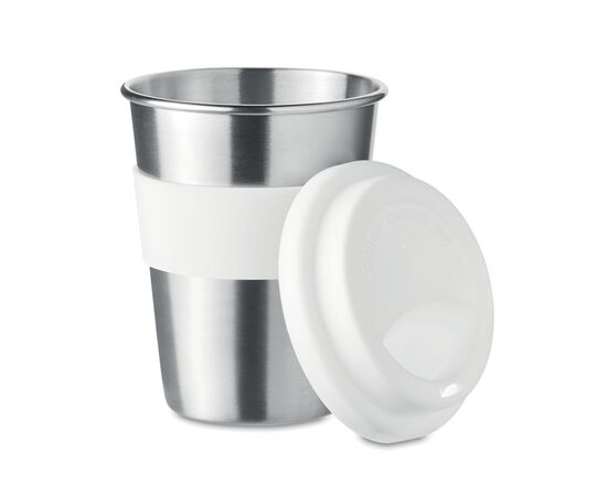 Gobelet en acier inox. 350ml Blanc -  MO6257-06