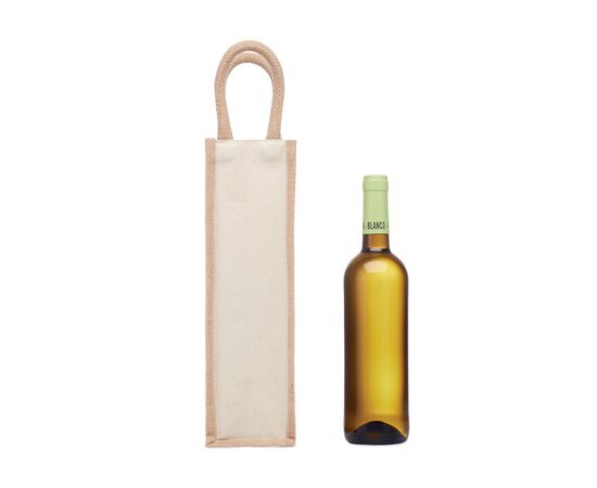 Flaschen-Geschenktasche Jute Beige -  MO6258-13