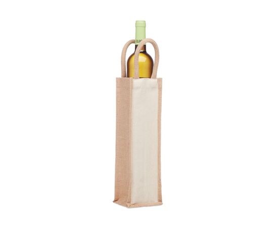 Flaschen-Geschenktasche Jute Beige -  MO6258-13