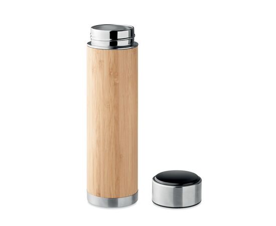 Double wall flask 480 ml Wood -  MO6327-40