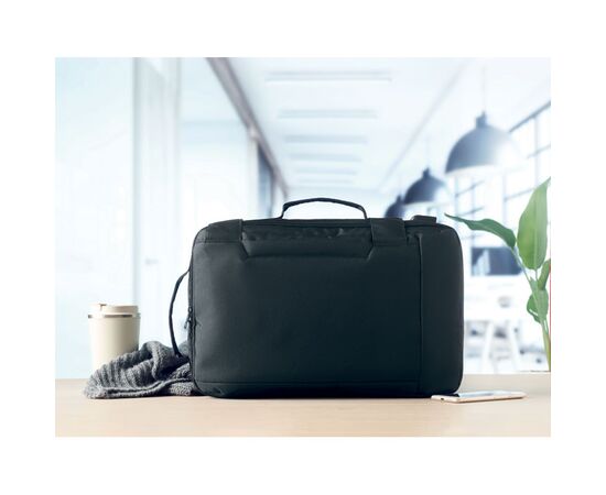 Laptop backpack in 300D RPET Black -  MO6329-03 Laptop backpack in 300D RPET Black -  MO6329-03