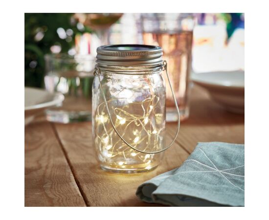 Mason jar solar buitenlamp Transparant -  MO6341-22