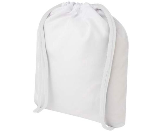 Sac avec cordon Clif en rPET avec impression par sublimation Noir, Blanc - Unbranded 1PL07301