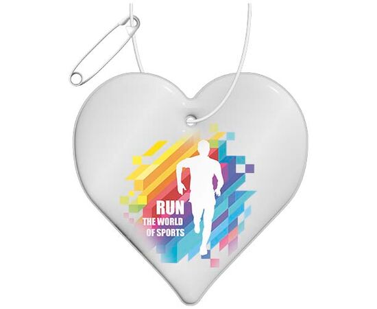 RFX&#8482; H-16 heart-shaped lightweight reflective PVC hanger White - RFX™ 1PR13401