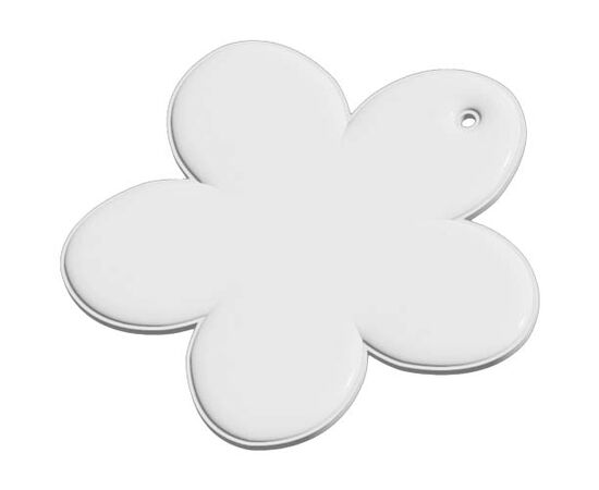 RFX&#8482; H-13 bloemvormige lichtgewicht reflecterende PVC hanger Wit - RFX™ 1PR13701