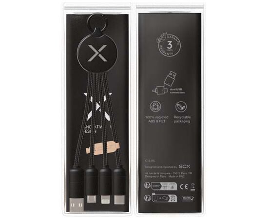 SCX.design C14 5 in 1 oplaadkabel van 20 W Zwart - SCX.design 1PX17990