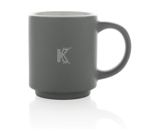 Keramische stapelbare mok 180 ml Grijs - XD Collection P434.072