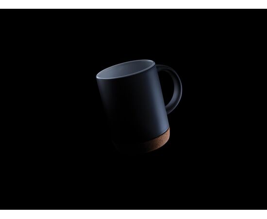Mug 280ml en céramique avec base en liège Noir - XD Collection P434.081