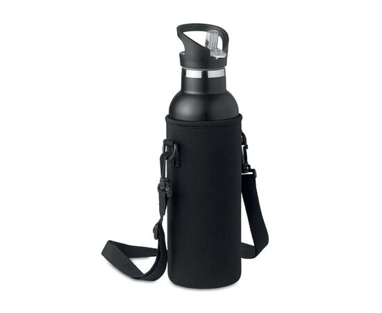 Dubbelwandige drinkfles 700ml Zwart -  MO6366-03