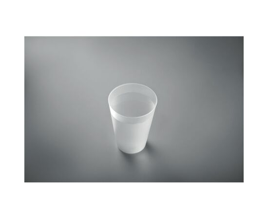 Wiederverwendbarer Becher 300ml Transparent weiss -  MO6375-26