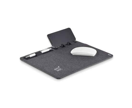 RPET mouse mat charger 15W Dark grey -  MO6416-15