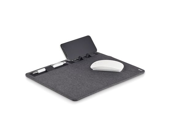 RPET mouse mat charger 15W Dark grey -  MO6416-15