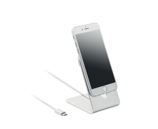 Portable magnetic charger 15W Matt silver -  MO6417-16