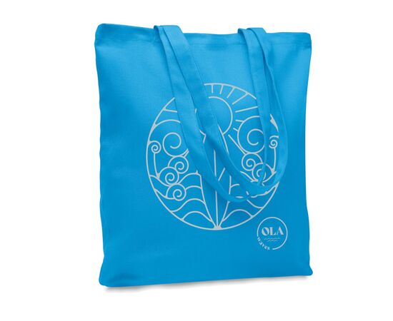 Stevige canvas boodschappentas Turquoise -  MO6442-12