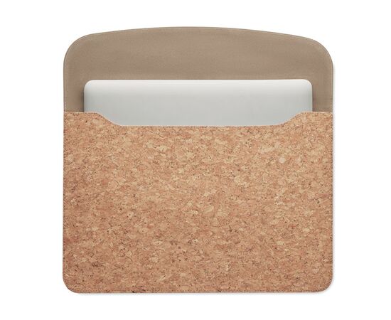 Cork laptop bag magnetic flap Beige -  MO6448-13