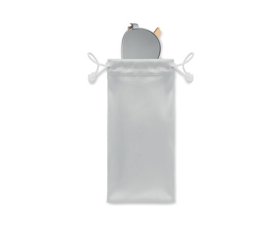 Bamboo sunglasses in pouch Shiny silver -  MO6450-17