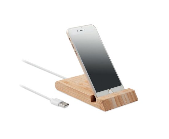 Bamboo wireless charger 10W Wood -  MO6453-40